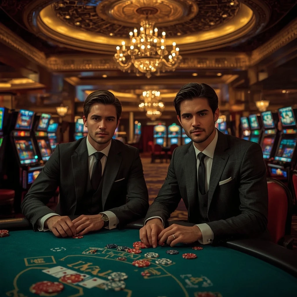 Deux joueurs de poker au Win Ma Chance Casino